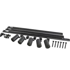 Modernes Hängendes Schienensystem mit 5 schwarzen Strahlern 1-phasig - Iconic Jeana