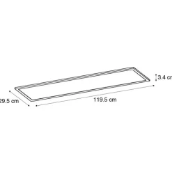 Modernes LED-Einbaupanel weiß 119,5 cm inkl. LED - Fons