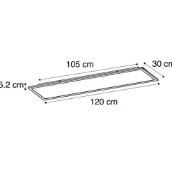 Modernes LED-Panel Stahl 120 cm inkl. LED 4-stufig dimmbar - Liv