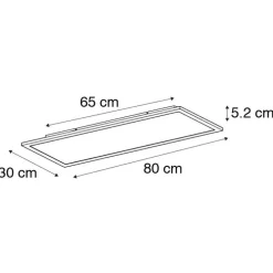 Modernes LED-Panel Stahl 80 cm inkl. LED - Liv