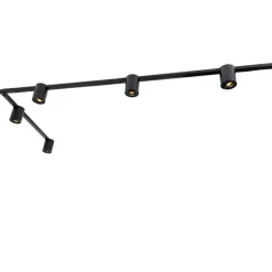 Modernes 1-Phasen-Schienensystem mit 5 Spots schwarz - Rondoo Up