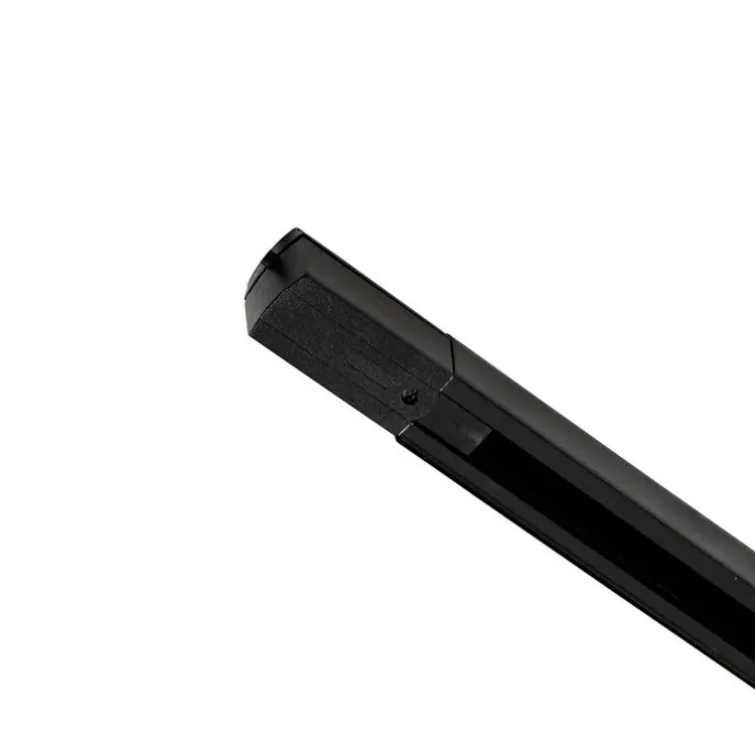 Modernes 3-Phasen-Schienensystem mit 4 schwarzen Strahlern - 3-Phasen-Ruler