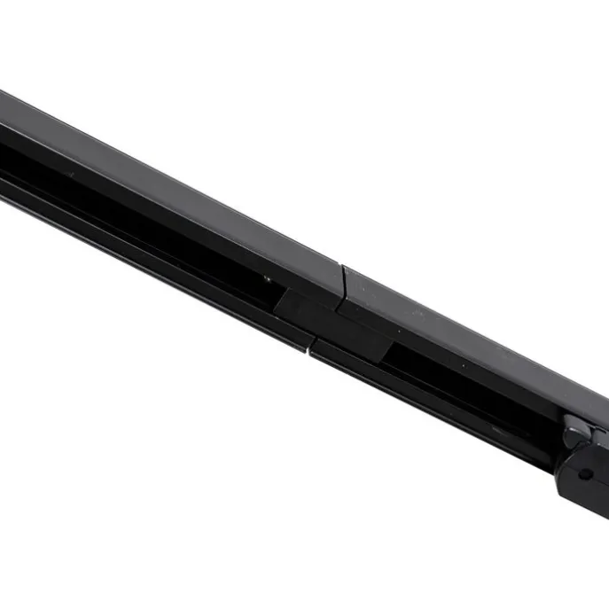 Modernes 3-Phasen-Schienensystem mit 4 schwarzen Strahlern - 3-Phasen-Ruler