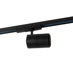 Modernes 3-Phasen-Schienensystem mit 4 schwarzen Strahlern - 3-Phasen-Ruler