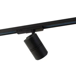 Modernes 3-Phasen-Schienensystem mit 4 schwarzen Strahlern - 3-Phasen-Ruler