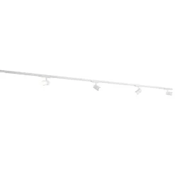 Modernes 3-Phasen-Schienensystem mit 4 Strahlern weiß - 3-Phasen Ruler