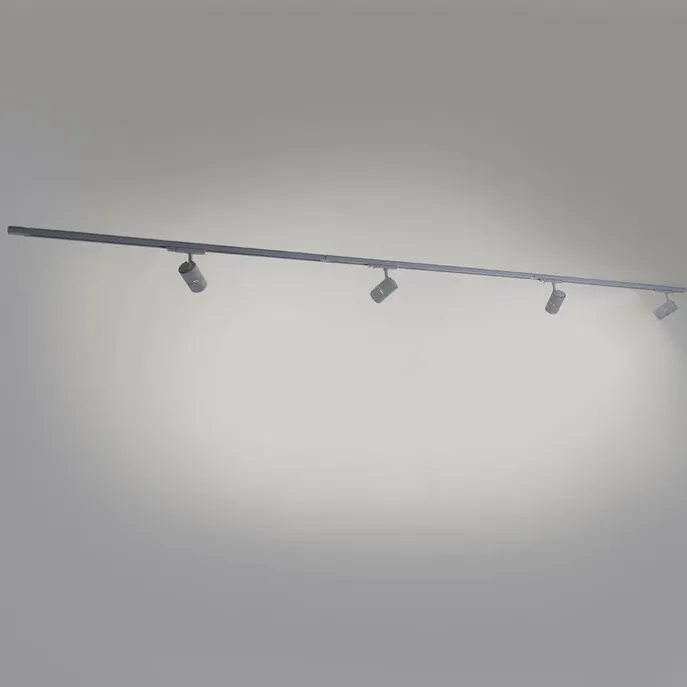 Modernes 3-Phasen-Schienensystem mit 4 Strahlern weiß - 3-Phasen Ruler