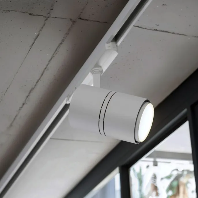 Modernes 3-Phasen-Schienensystem mit 4 Strahlern weiß - 3-Phasen Ruler