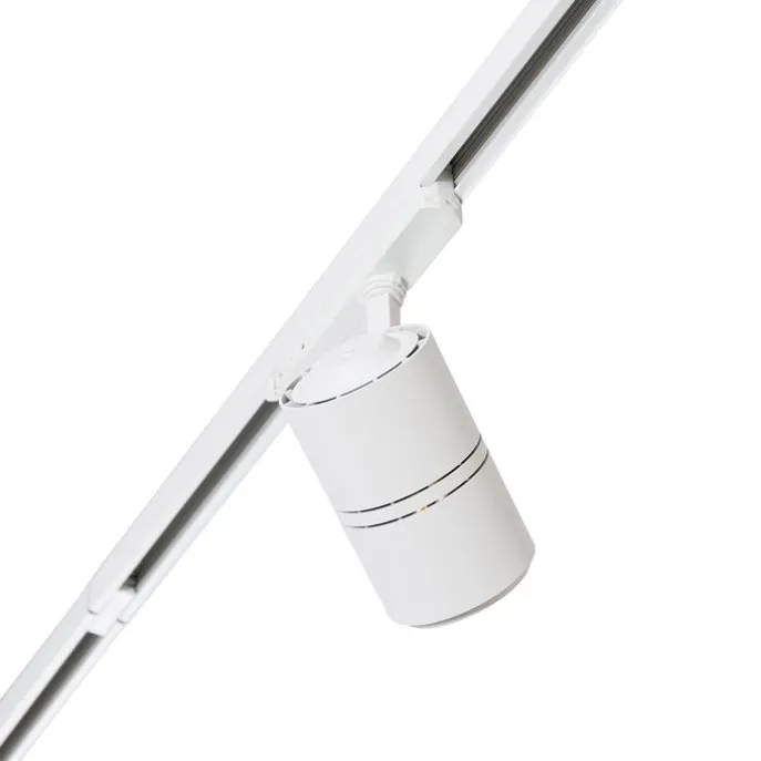 Modernes 3-Phasen-Schienensystem mit 4 Strahlern weiß - 3-Phasen Ruler