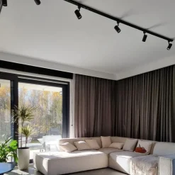 Modernes 1-Phasen-Schienensystem mit 10 Spots schwarz - Jeana