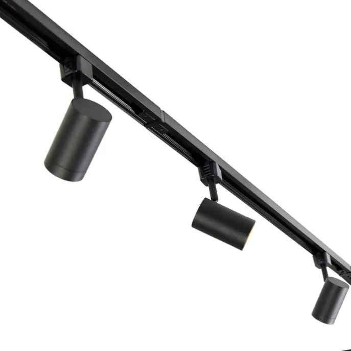 Modernes 1-Phasen-Schienensystem mit 10 Spots schwarz - Jeana