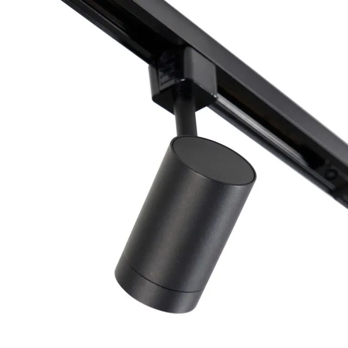 Modernes 1-Phasen-Schienensystem mit 10 Spots schwarz - Jeana