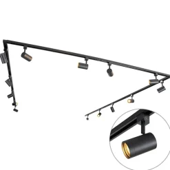 Modernes 1-Phasen-Schienensystem mit 14 Spots schwarz - Jeana