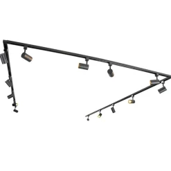 Modernes 1-Phasen-Schienensystem mit 14 Spots schwarz - Jeana