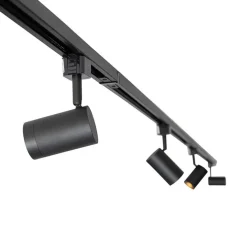 Modernes 1-Phasen-Schienensystem mit 14 Spots schwarz - Jeana