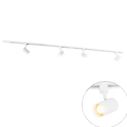 Modernes 1-Phasen-Schienensystem mit 4 Strahlern weiß - Jeana