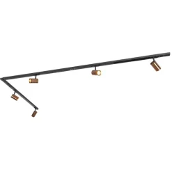 Modernes 1-Phasen-Schienensystem mit 5 Spots dunkelbronze - Jeana