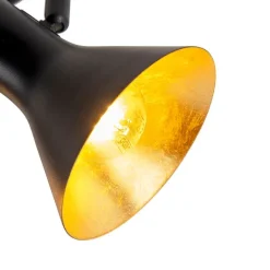 Modernes Punktschwarz mit Gold 4-Licht - Magno