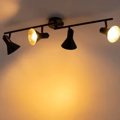 Modernes Punktschwarz mit Gold 4-Licht - Magno