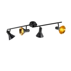 Modernes Punktschwarz mit Gold 4-Licht - Magno