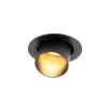 Modernes rundes Einbaudownlight neigbar schwarz - Installa