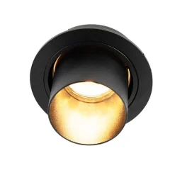 Modernes rundes Einbaudownlight neigbar schwarz - Installa