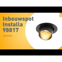 Modernes rundes Einbaudownlight neigbar schwarz - Installa