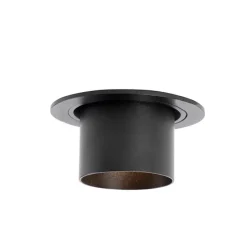 Modernes rundes Einbaudownlight neigbar schwarz - Installa