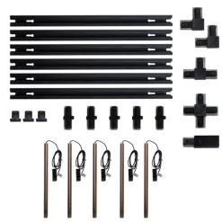 Modernes Schienenbeleuchtungssystem mit 5 Pendelleuchten Dunkelbronze 1-phasig - Iconic Frini