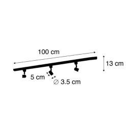 Modernes Schienensystem 3-flammig 1-Phase weiß - Jeany