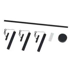 Modernes Schienensystem mit 3 schwarzen Pendelleuchten 1-phasig - Magnetic Cassie