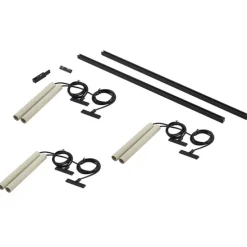 Modernes Schienensystem mit 6 Pendelleuchten Beige mit Schwarz 1-phasig - Slimline Keno