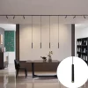 Modernes Schienensystem mit 6 Strahlern und 4 Pendelleuchten schwarz 1-phasig - Slimline Uzzy Keno