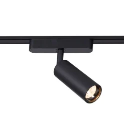 Modernes Schienensystem mit 12 schwarzen Strahlern 1-phasig - Magnetic Samson