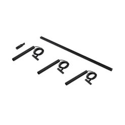Modernes Schienensystem mit 3 schwarzen Pendelleuchten 1-phasig - Slimline Keno