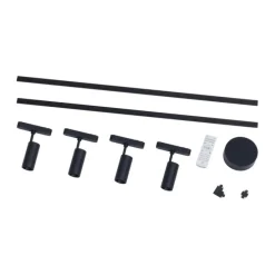 Modernes Schienensystem mit 4 schwarzen Strahlern 1-phasig 200 cm - Magnetic Gert