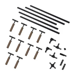 Modernes Schienensystem mit 10 Strahlern Dunkelbronze 1-phasig - Slimline Uzzy