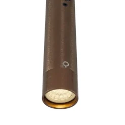 Modernes Schienensystem mit 10 Strahlern Dunkelbronze 1-phasig - Slimline Uzzy