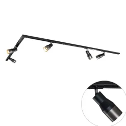 Modernes Schienensystem mit 5 Spots in Gunmetal - Iconic Kohua