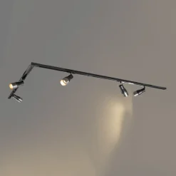 Modernes Schienensystem mit 5 Spots in Gunmetal - Iconic Kohua