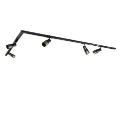 Modernes Schienensystem mit 5 Spots in Gunmetal - Iconic Kohua