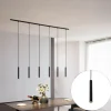 Modernes Schienensystem mit 6 schwarzen Pendelleuchten 1-phasig - Slimline Keno