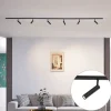 Modernes Schienensystem mit 6 schwarzen Strahlern 1-phasig - Slimline Uzzy