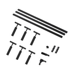 Modernes Schienensystem mit 6 schwarzen Strahlern 1-phasig - Slimline Uzzy