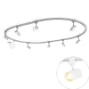 Modernes Schienensystem mit 8 Strahlern weiß 1-phasig oval 200cm - Iconic Jeana