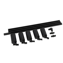 Modernes Schienensystem mit 5 Strahlern Schwarz 1-Phasen GU10 70mm - Iconic Jeana Luxe