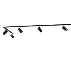Modernes Schienensystem mit 5 Strahlern Schwarz 1-Phasen GU10 70mm - Iconic Jeana Luxe