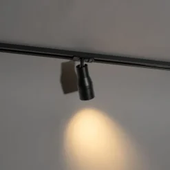 Modernes Schienensystem mit 5 Strahlern schwarz 1-phasig - Iconic Kohua