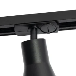 Modernes Schienensystem mit 5 Strahlern schwarz 1-phasig - Iconic Kohua