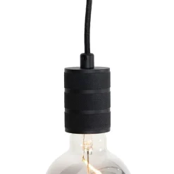 Modernes Schienensystem mit 3 Strahlern und 3 Pendelleuchten schwarz 1-phasig - Iconic Cavalux Jeana